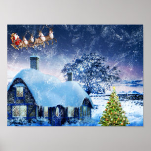 Póster Casa de Navidades Snowden y Santa