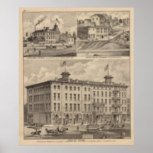 Póster Casa de Nicollet, la cervecería de Orth, Minnesota