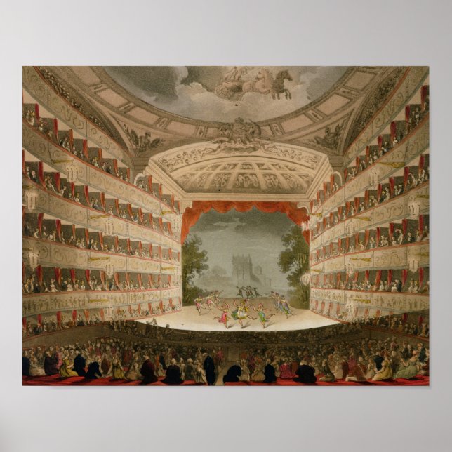 Póster Casa de ópera del Teatro Kings (Frente)