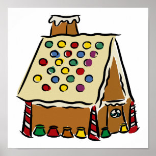 Póster Casa de pan de jengibre
