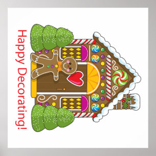 Póster Casa de pan de jengibre