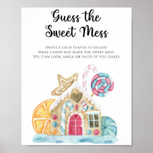 Póster Casa de pan de jengibre - adivina el dulce desorde