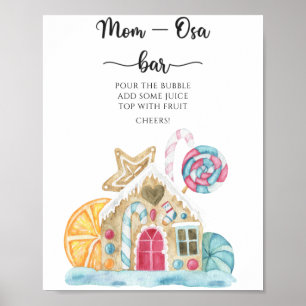 Póster Casa de pan de jengibre - barra de Mom-osa 