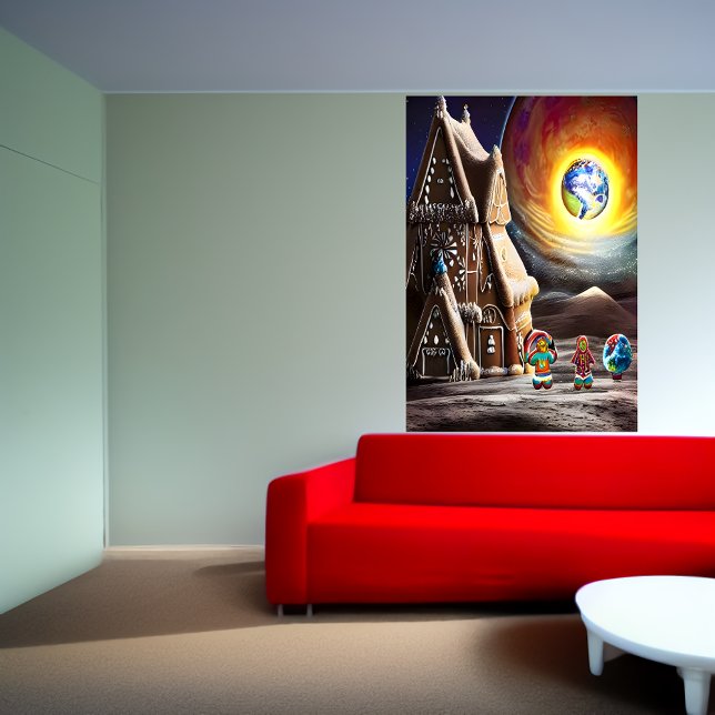Póster Casa de pan de jengibre en la luna | Poster de art (Subido por el creador)