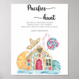 Póster Casa de pan de jengibre - juego de búsqueda de chu