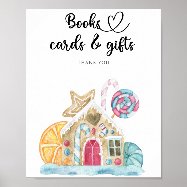 Póster Casa de pan de jengibre - libros tarjetas y regalo (Frente)