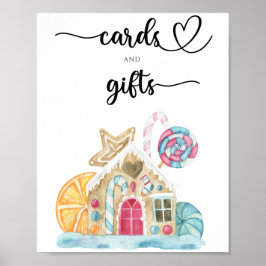 Póster Casa de pan de jengibre - tarjetas y regalos baby 