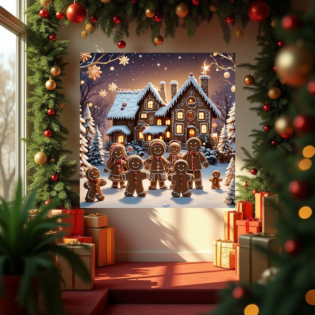 Póster Casa de pan de jengibre y familia de pan de jengib (Subido por el creador)