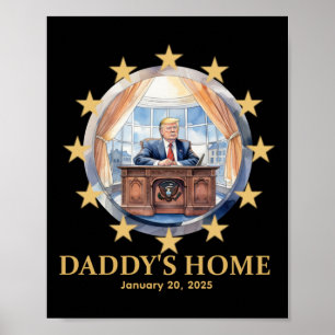 Póster 'casa de papá' de la oficina oval de Donald Trump 