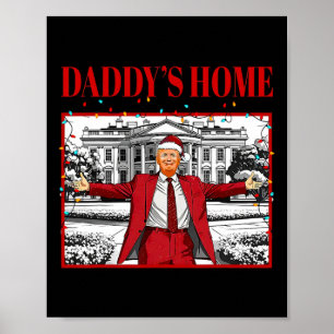 Póster Casa de papi para Navidades Santa Funny Trump Navi