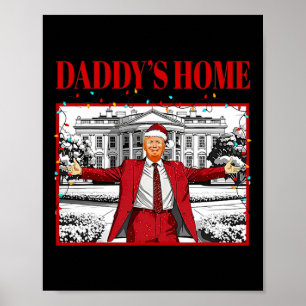 Póster Casa de papi para Navidades Santa Funny Trump Navi