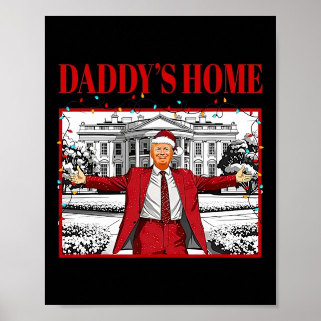 Póster Casa de papi para Navidades Santa Funny Trump Navi (Frente)
