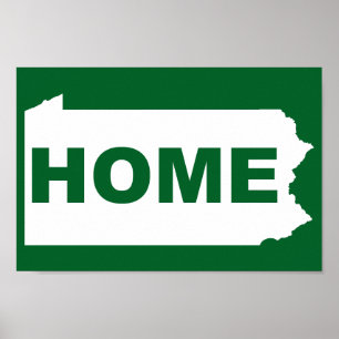 Póster Casa De Pennsylvania Lejos De La Camiseta Estatal