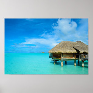 Póster Casa de planta baja de Overwater en Bora Bora