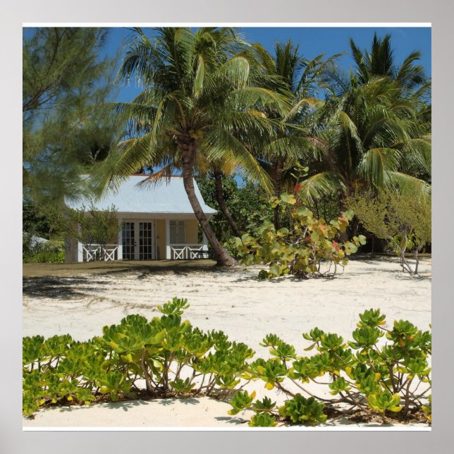 Póster Casa de playa de las Islas Caimán (Frente)