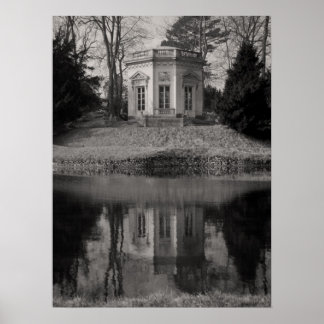 Póster Casa de té Belvedere en blanco y negro