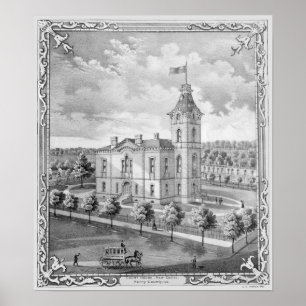 Póster Casa de Tribunal del Castillo de Indiana