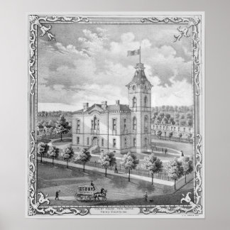 Póster Casa de Tribunal del Castillo de Indiana