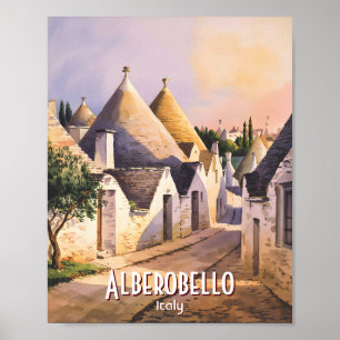 Póster Casa de Trulli personalizada de Alberobello Italia