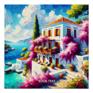 Póster Casa de Villa de Mar Fantasía Lindo