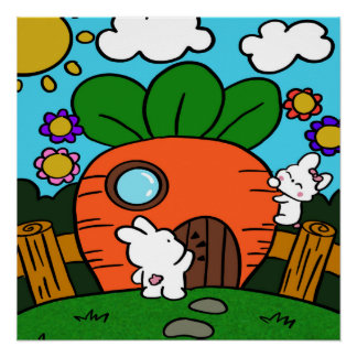 Póster casa de zanahoria