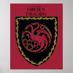 Póster CASA DEL DRAGÓN Escudo de House Targaryen