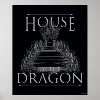 Póster CASA DEL DRAGÓN | Gráfico de trono de hierro