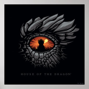 Póster CASA DEL DRAGÓN   Trono de hierro ocular de Dragon