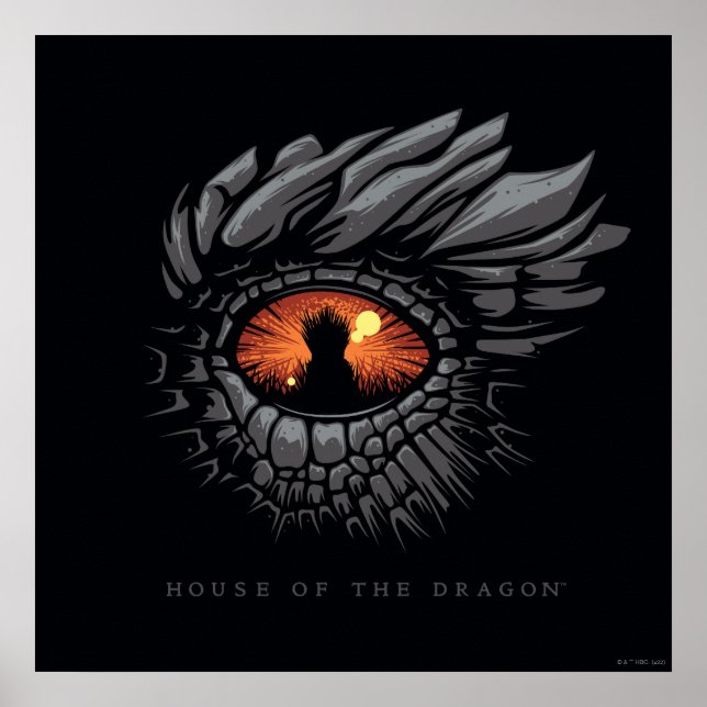 Póster CASA DEL DRAGÓN | Trono de hierro ocular de Dragon (Frente)
