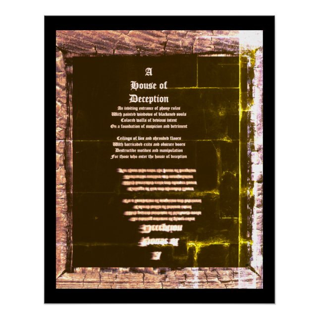 Póster Casa del engaño (Anverso)