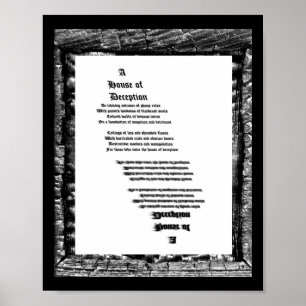 Póster Casa del engaño