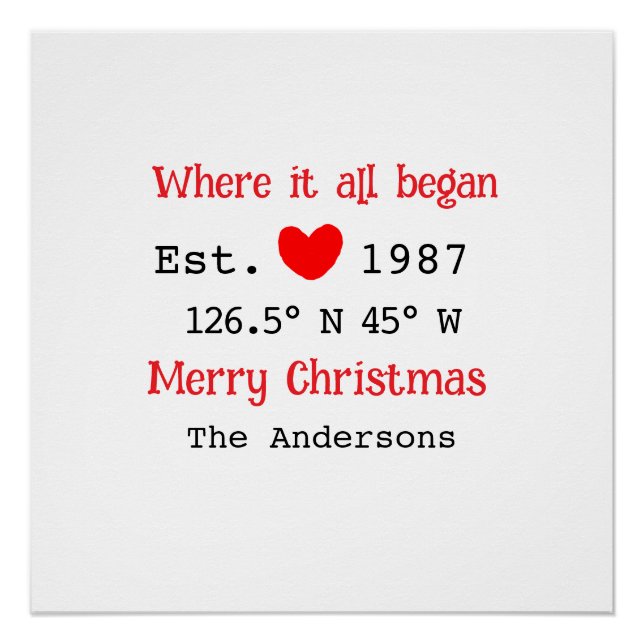 Póster Casa del lago. Fecha año personalizado coordina ro (Anverso)