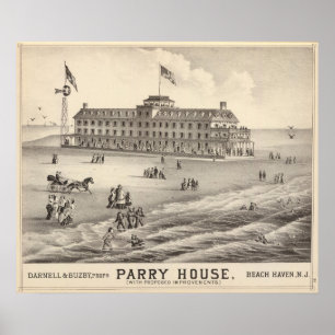 Póster Casa del Parry, asilo de la playa, NJ
