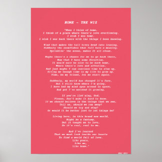 PÓSTER 'CASA' DEL POSTER DE LETRAS DE WIZ