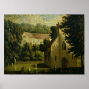 Póster Casa e iglesia, 1809 de Chawton