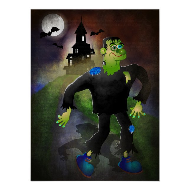 Póster Casa embrujada y monstruo lindo (Anverso)