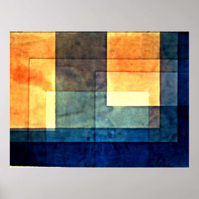 Póster Casa en el agua de Paul Klee, (Frente)