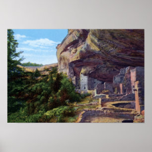 Póster Casa en el árbol Spruce del Mesa Verde de Cortez