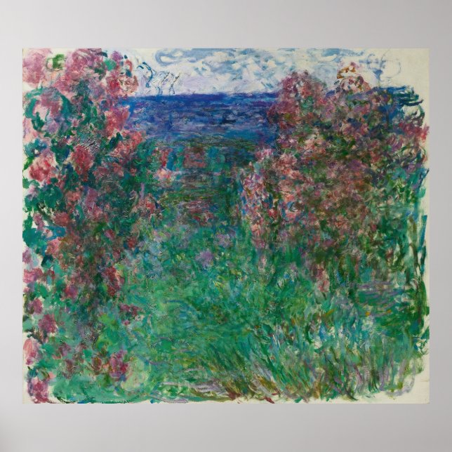 Póster Casa en los Rosas, Monet (Frente)