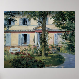 Póster Casa en Rueil por Edouard Manet, Bella Artes de Vi