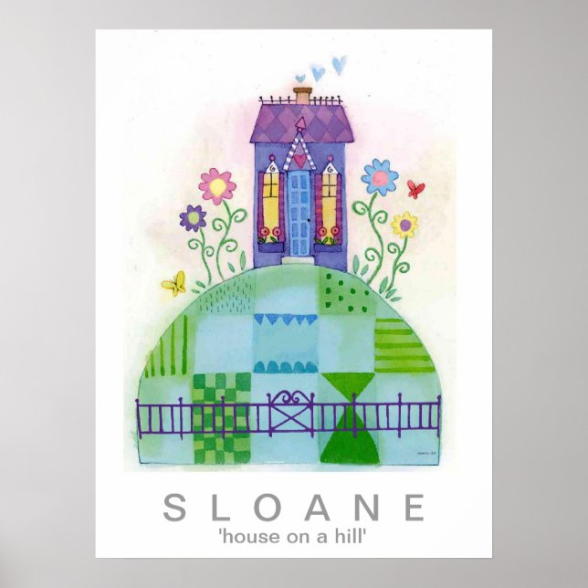 Póster casa en una colina (Frente)