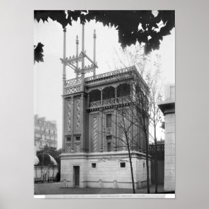 Póster Casa fenicia, exposición universal, París