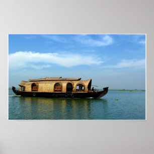 Póster Casa flotante en la India