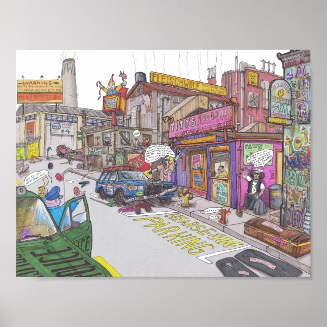 Póster Casa funeraria de Tito con $10 dólares (Frente)