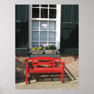 Póster Casa holandesa tradicional con Poster de fotografí