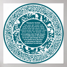 Casa judía bendiciendo a Birkat Habayit