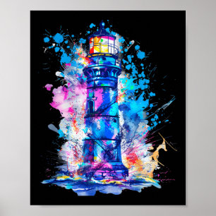 Póster Casa junto al mar Faro Navegando Playa Marina Barc