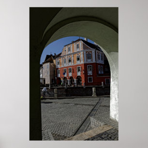 Póster Casa Louxembourg Sibiu Rumanía cerca del puente de
