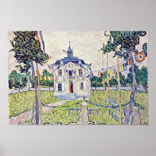 Póster Casa Municipal En Auvers Por Vincent Van Gogh