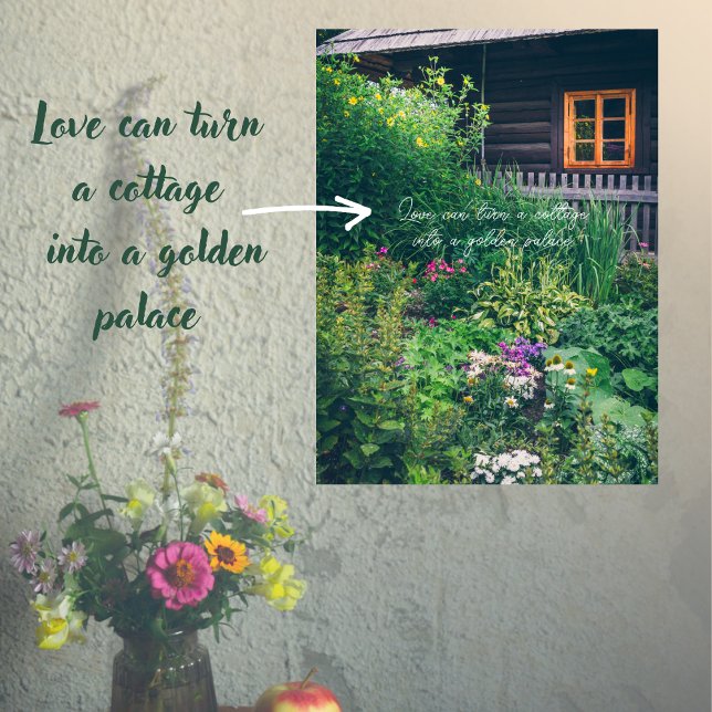 Póster Casa rural con un colorido jardín (Subido por el creador)